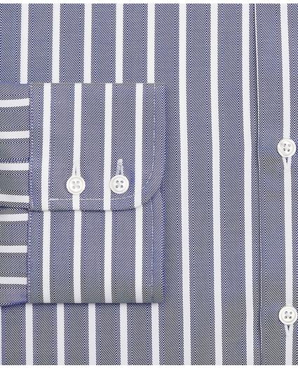Luxury Collection Madison Relaxed-Fit Dress Shirt, Franklin Spread Collar Herringbone Wide Stripe