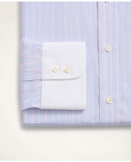 x Thomas Mason Regent Regular-Fit Dress Shirt, Poplin English Collar Multi-Stripe