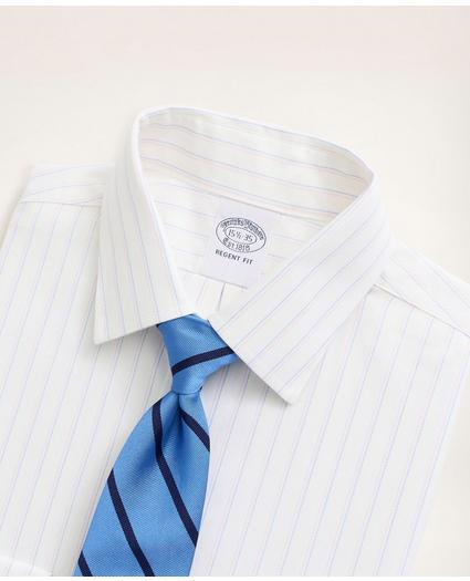 Stretch Regent Regular-Fit Dress Shirt, Non-Iron Royal Oxford Ainsley Collar Pinstripe
