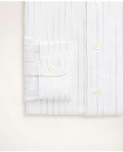 Stretch Milano Slim-Fit Dress Shirt, Non-Iron Royal Oxford Ainsley Collar Pinstripe