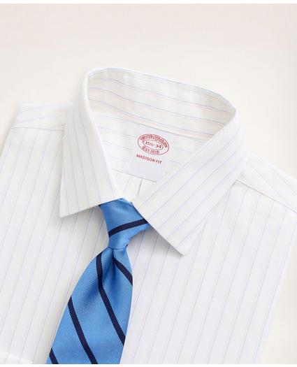 Stretch Madison Relaxed-Fit Dress Shirt, Non-Iron Royal Oxford Ainsley Collar Pinstripe