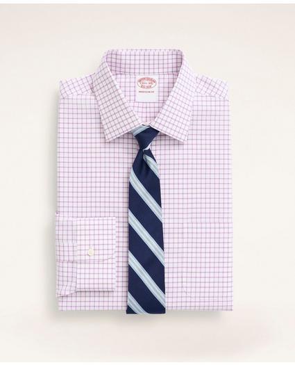 Stretch Madison Relaxed-Fit Dress Shirt, Non-Iron Poplin Ainsley Collar Check