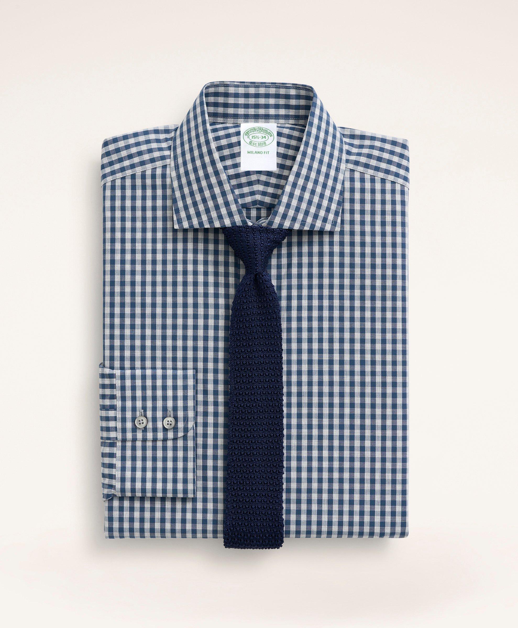 Gingham shirt blue sale