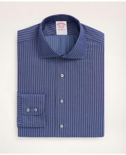 Madison Relaxed-Fit Dress Shirt, Dobby English Collar Stripe