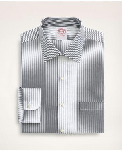 Stretch Madison Relaxed-Fit Dress Shirt, Non-Iron Herringbone Candy Stripe Ainsley Collar
