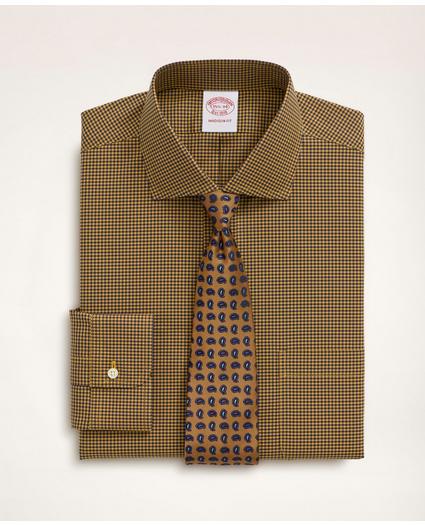 Stretch Madison Relaxed-Fit Dress Shirt, Non-Iron Poplin English Spread Collar Gingham