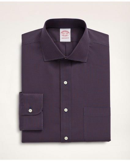 Stretch Madison Relaxed-Fit Dress Shirt, Non-Iron Poplin English Spread Collar Gingham