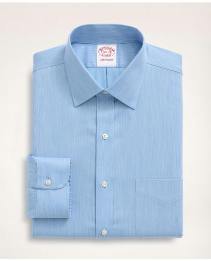 Stretch Madison Relaxed-Fit Dress Shirt, Non-Iron Herringbone Ainsley Collar