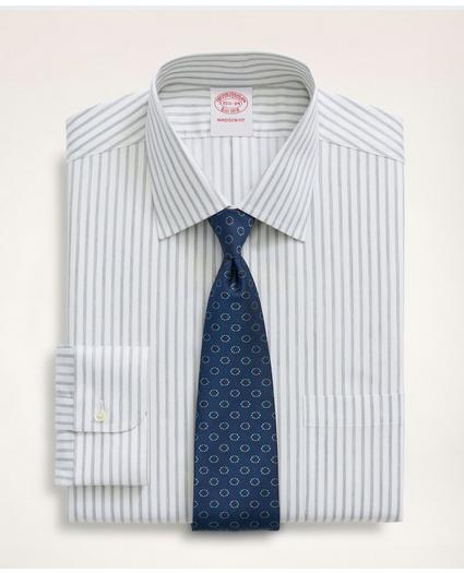 Stretch Madison Relaxed-Fit Dress Shirt, Non-Iron Twill Stripe Ainsley Collar