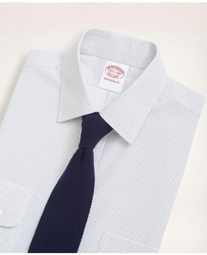 Stretch Madison Relaxed-Fit Dress Shirt, Non-Iron Poplin Ainsley Collar Dot