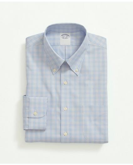 Stretch Supima Cotton Non-Iron Pinpoint Oxford Button-Down Collar, Check Dress Shirt