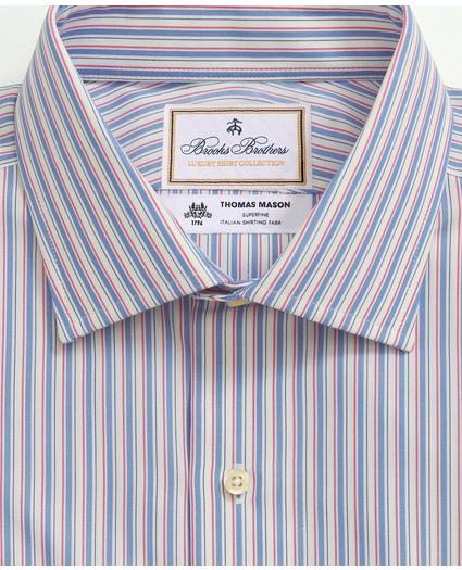 X Thomas Mason Cotton Poplin English Collar, Stripe Dress Shirt