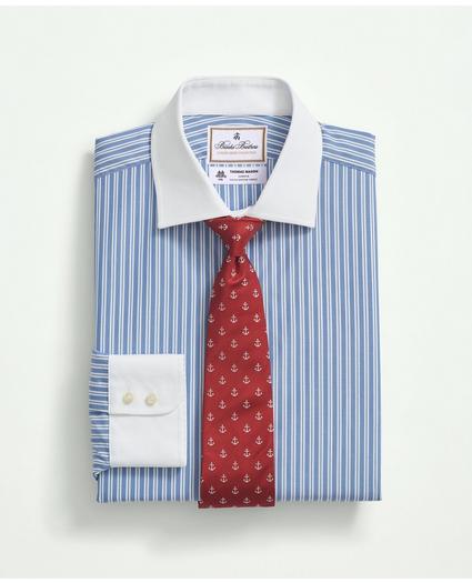 X Thomas Mason Cotton Poplin English Collar, Stripe Dress Shirt