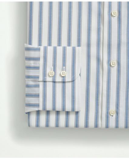 X Thomas Mason Cotton Poplin English Spread Collar, Stripe Dress Shirt