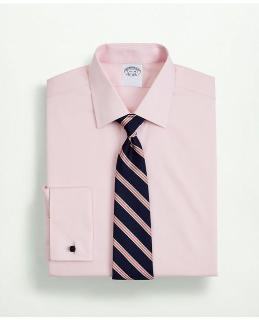 Brooks Brothers Stretch Supima Cotton Non-iron Pinpoint Oxford Ainsley Collar Dress Shirt | Pink | Size 16 33