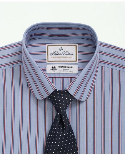 X Thomas Mason Cotton Poplin Club Collar, Striped Dress Shirt