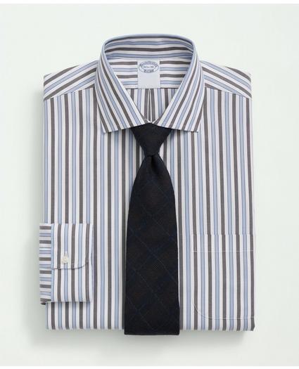 Stretch Supima Cotton Non-Iron Pinpoint English Collar, Striped Dress Shirt