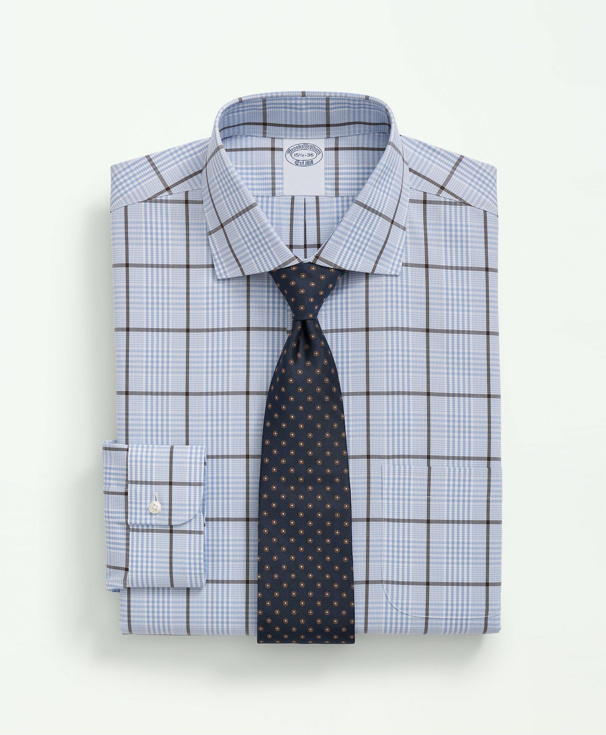 White plaid cheap dress shirt