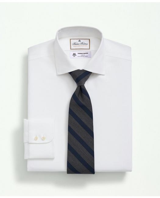 Brooks Brothers X Thomas Mason Cotton Poplin English Collar Dress Shirt | White | Size 16½ 33