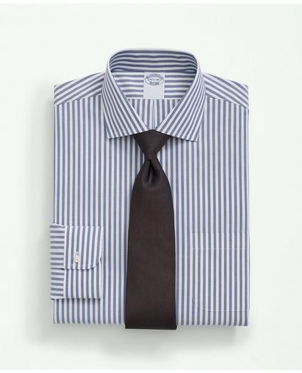 Stretch Supima Cotton Non-Iron Poplin English Spread Collar, Striped Dress Shirt