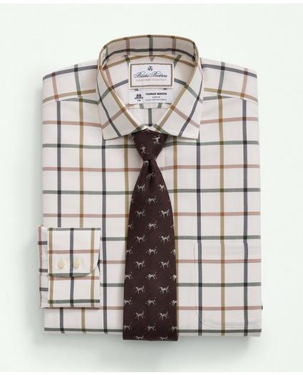 X Thomas Mason Cotton Twill Londoner Collar, Windowpane Dress Shirt