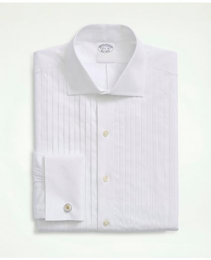 Stretch Cotton Broadcloth English Collar, 10-Pleat Tuxedo Shirt