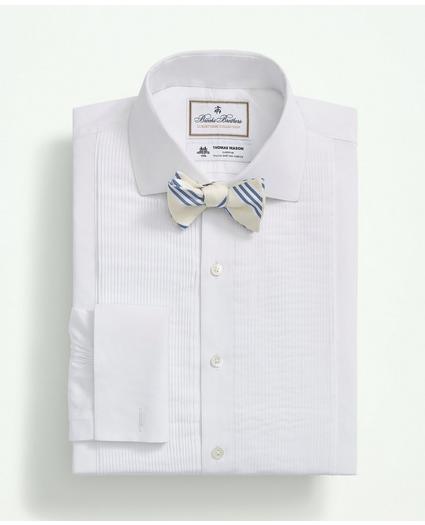 X Thomas Mason Cotton English Collar, Swiss Pleat Front Tuxedo Shirt