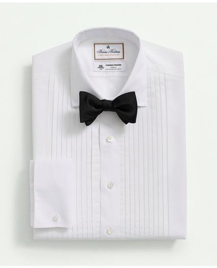 X Thomas Mason Cotton-Linen English Collar, Pleat Front Tuxedo Shirt