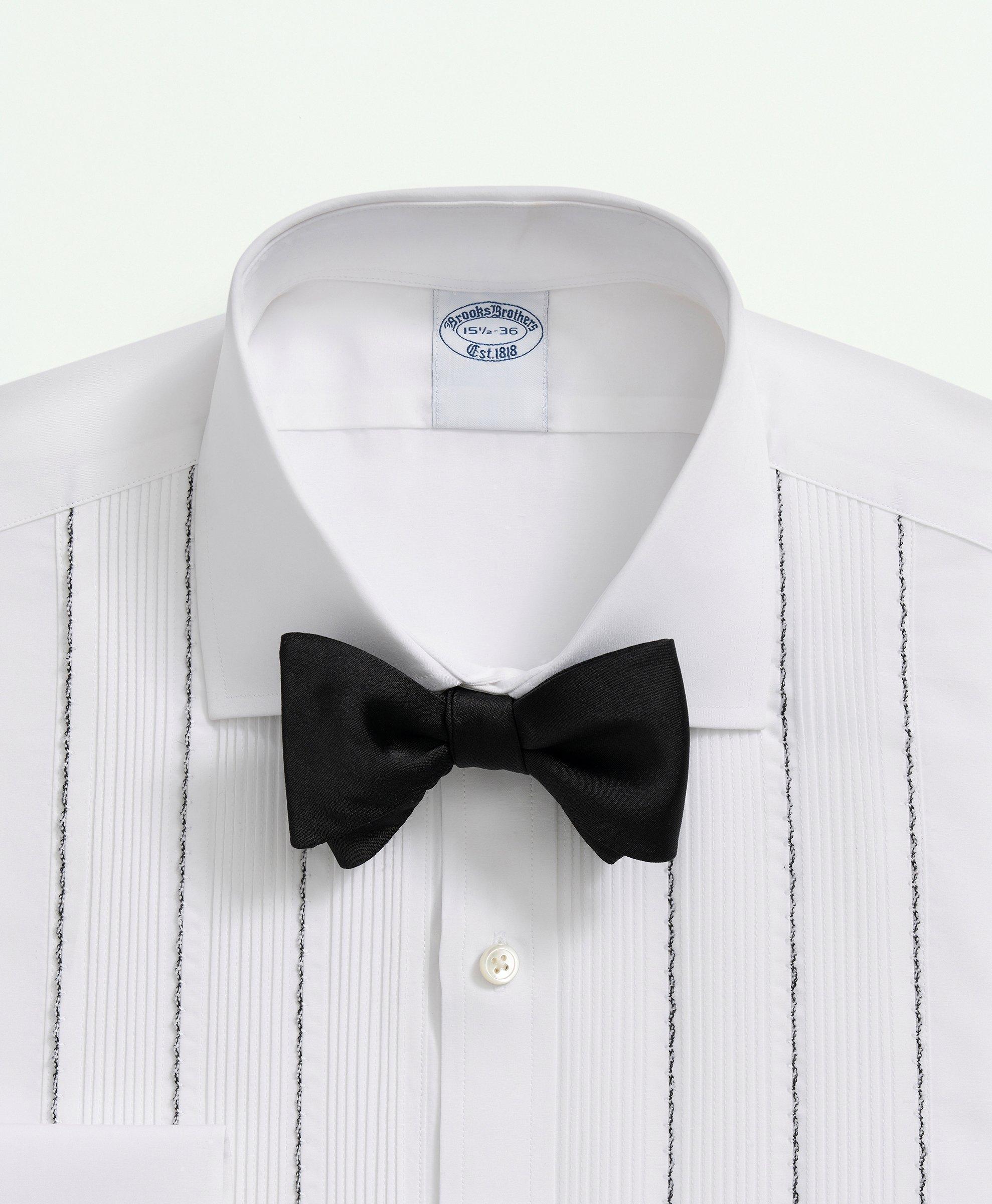 Highgate Pleated Square-Front White Tuxedo Shirt