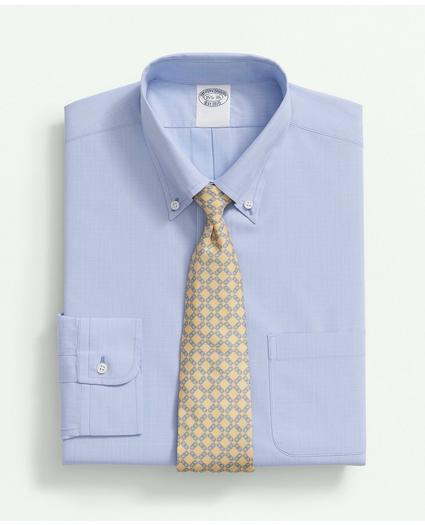 American-Made Cotton Broadcloth Button-Down Collar, Micro-Check Dress Shirt