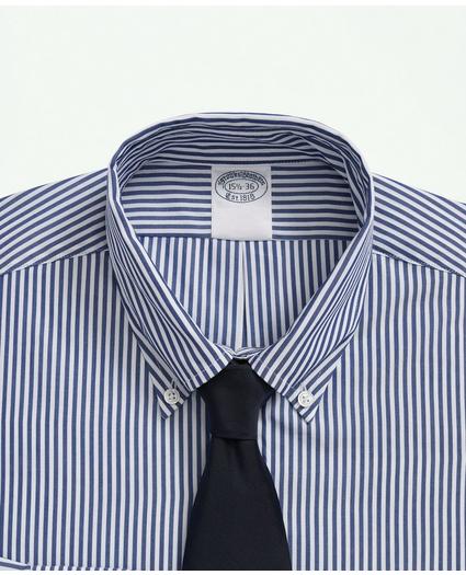 American-Made Cotton Button-Down Collar, Striped Dress Shirt