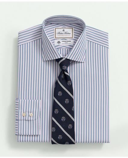 X Thomas Mason Cotton Poplin English Collar, Multi Striped Dress Shirt
