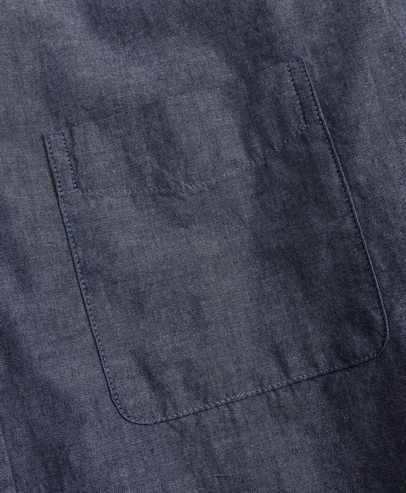 Milano Slim-Fit Sport Shirt, Indigo Chambray