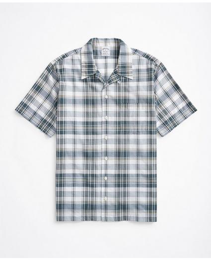 Regent Regular-Fit Sport Shirt, Camp Collar Short-Sleeve Madras