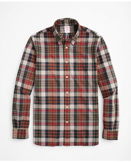 Madison Classic-Fit Sport Shirt, Red Madras
