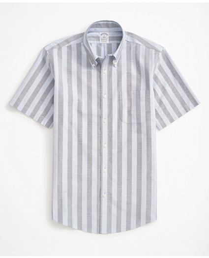 Stretch Regent Regular-Fit Sport Shirt, Non-Iron Short-Sleeve Stripe Oxford