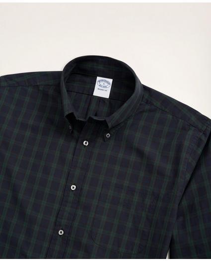 Regent Regular-Fit Original Broadcloth Sport Shirt, Black Watch Tartan