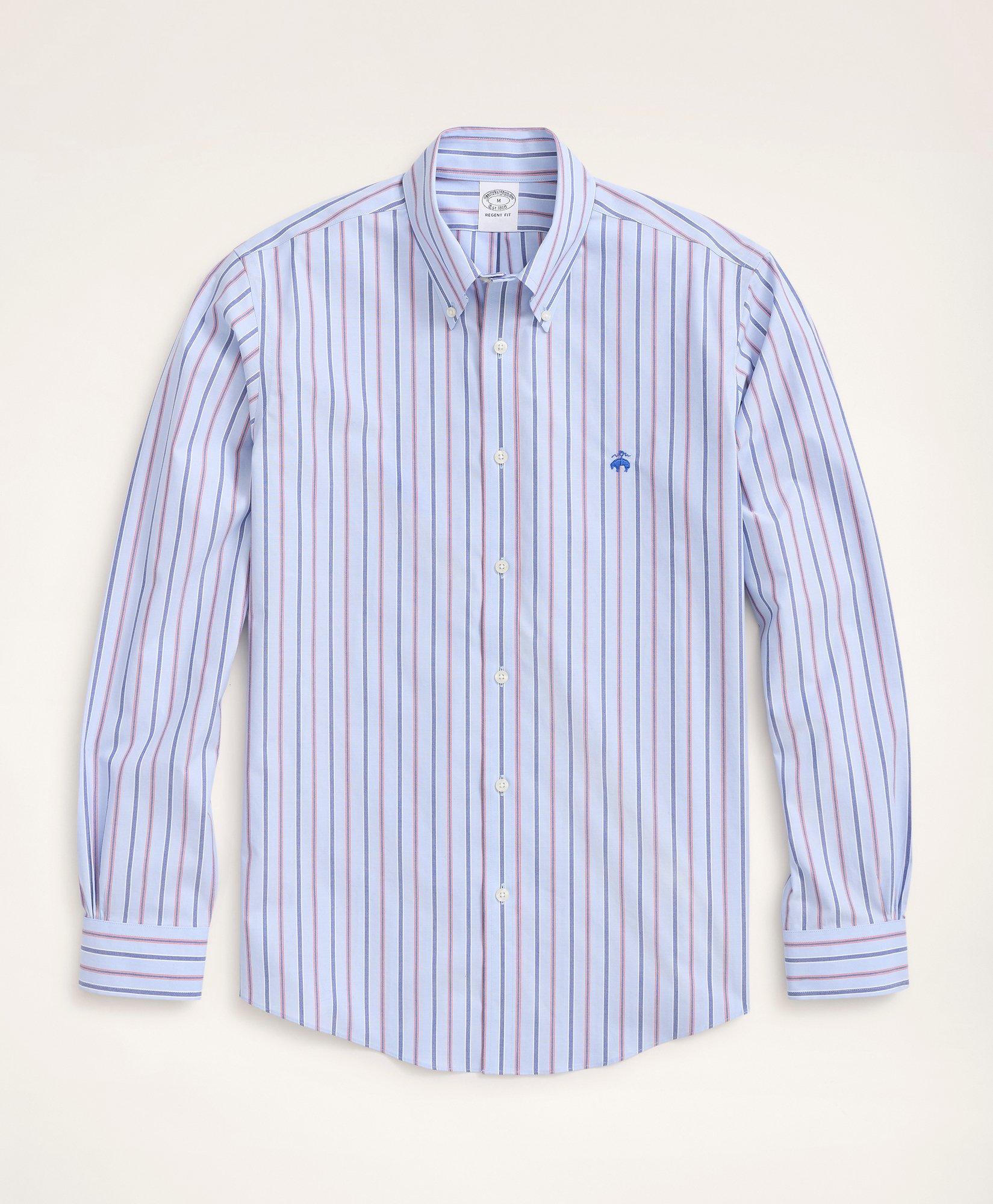 Stretch Regent Regular-Fit Sport Shirt, Non-Iron Stripe