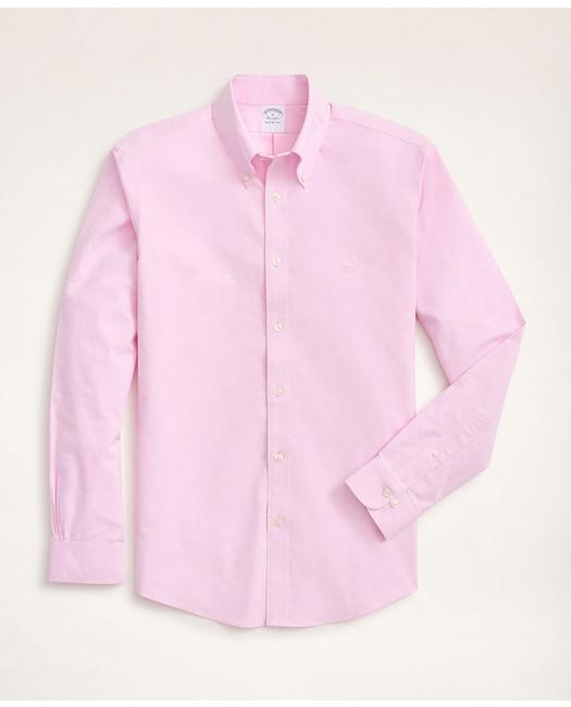 Brooks Brothers Stretch Regent Regular-fit Sport Shirt, Non-iron Oxford | Pink | Size Xs