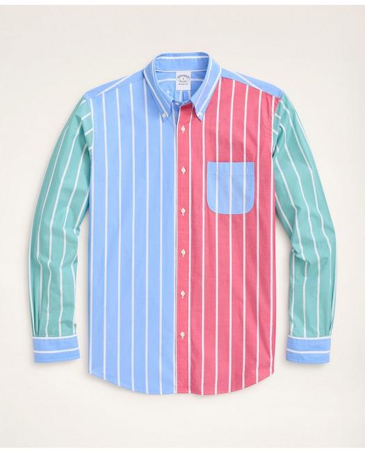 Brooks Brothers Regent Regular-fit Original Broadcloth Sport Shirt, Fun Bold Stripe | Size Xs In Multicolor