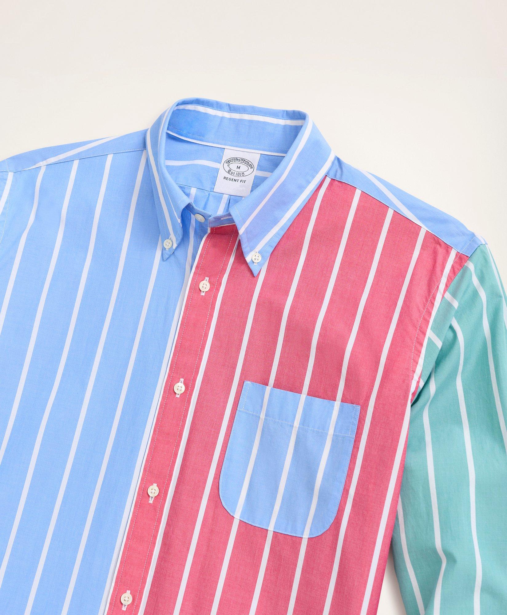 Regent Regular-Fit Original Broadcloth Sport Shirt, Fun Bold Stripe