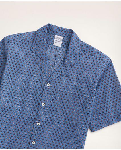 Regent Regular-Fit Camp Collar Poplin Short-Sleeve Shirt Foulard