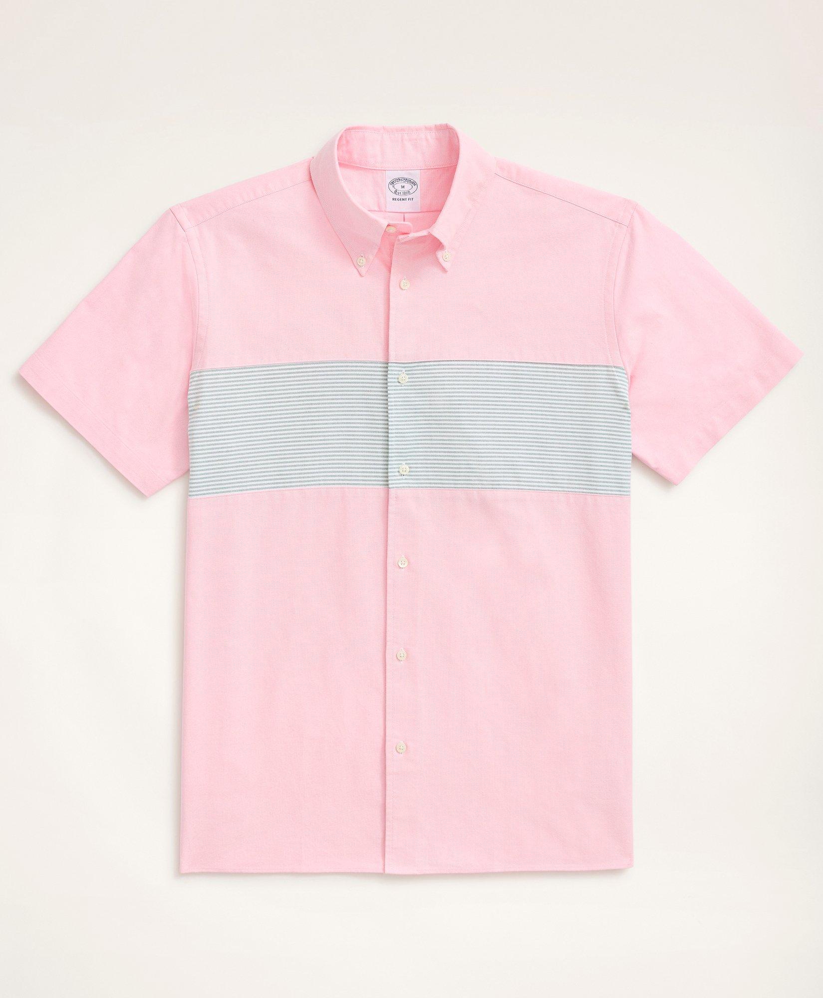 Brooks Brothers Regent Regular-fit Original Oxford Short-sleeve Fun Shirt | Pink | Size Xs