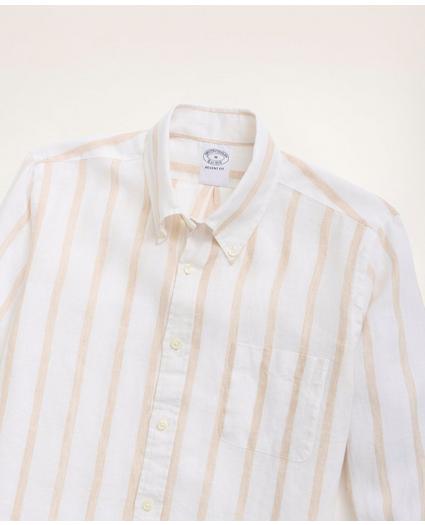 Regent Regular-Fit Sport Shirt, Irish Linen Stripe