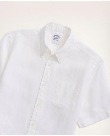 Regent Regular-Fit Sport Shirt, Short-Sleeve Irish Linen
