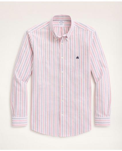 Stretch Regent Regular-Fit Sport Shirt, Non-Iron Alternating Stripe Oxford