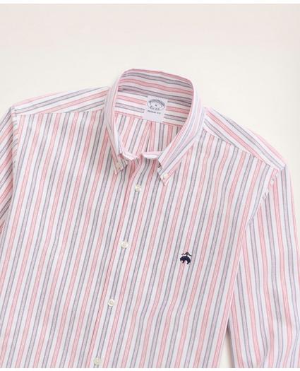 Stretch Regent Regular-Fit Sport Shirt, Non-Iron Alternating Stripe Oxford