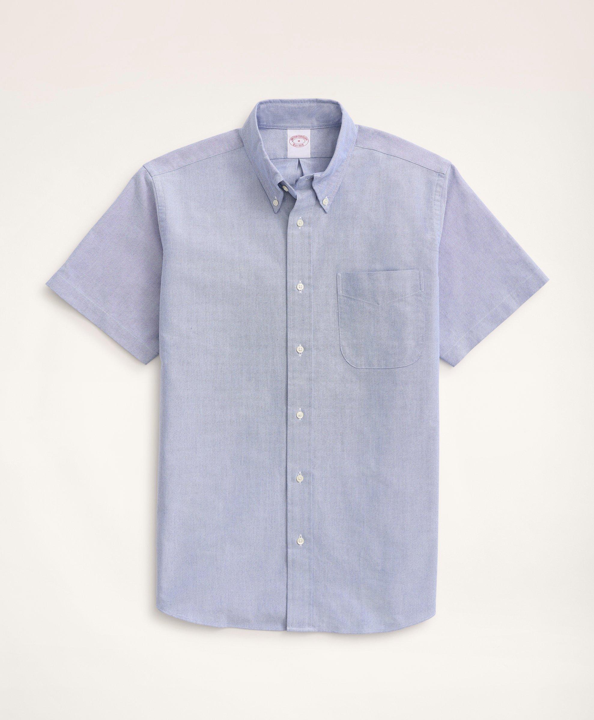 Brooks Brothers Original Polo Button-down Oxford Short-sleeve Shirt | Blue | Size Medium