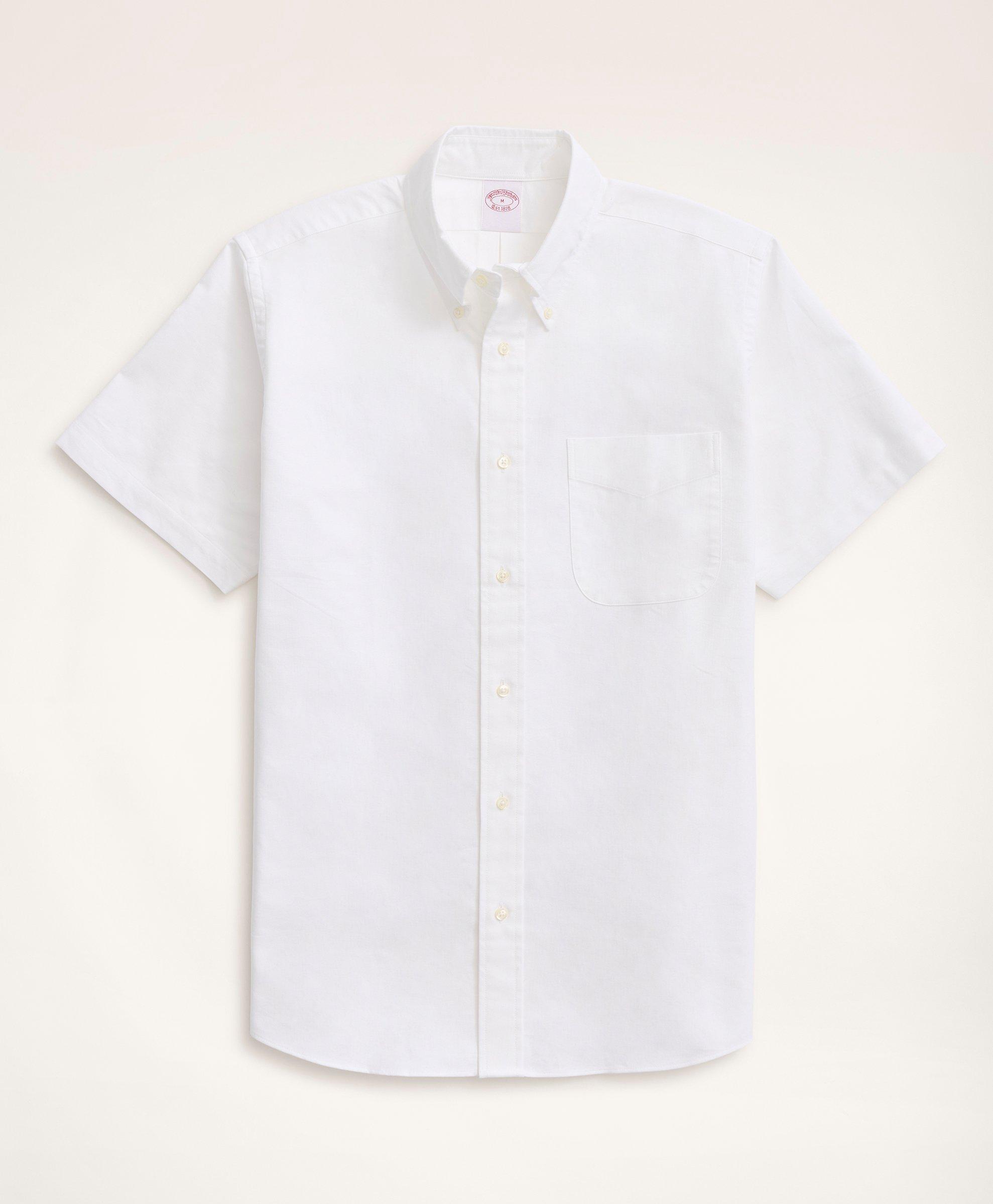 Brooks Brothers Original Polo Button-down Oxford Short-sleeve Shirt | White | Size Medium