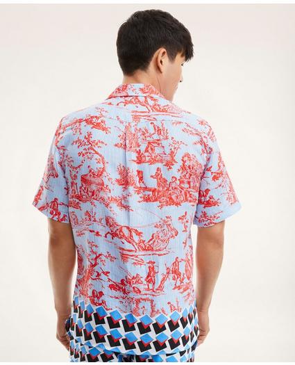 Vilebrequin Bowling Shirt in the Toile Boy Print